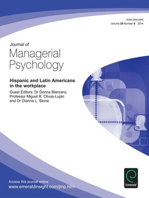 cover image of Journal of Managerial Psychology, Volume 29, Issue 6